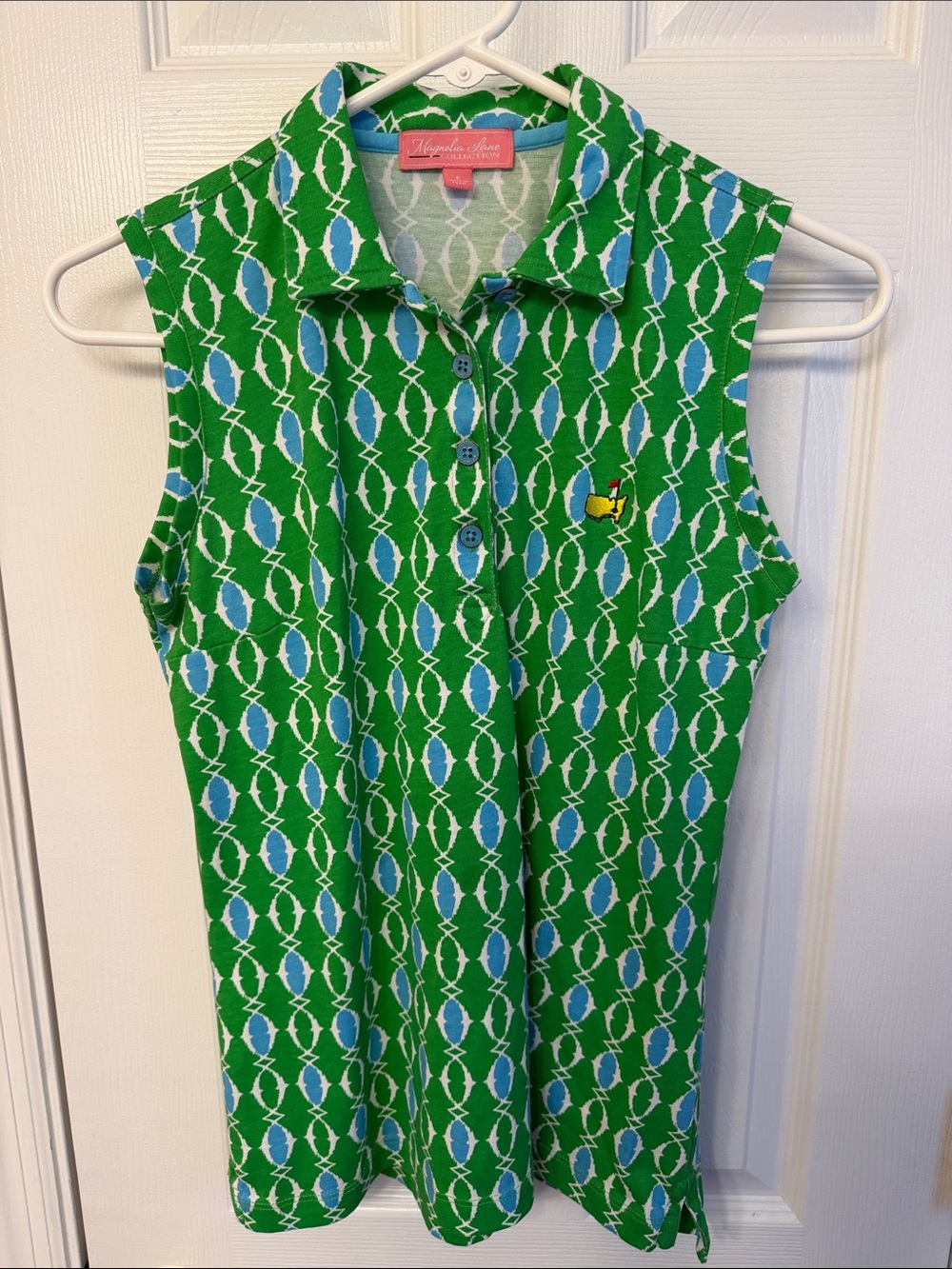 Magnolia Lane Collection Masters Tournament Sleeveless Polo Golf Top
